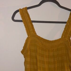 Old Navy Yellow Gingham Midi Dress